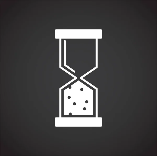 Zand horloge gerelateerde pictogram op de achtergrond voor grafisch en web design. Creatieve illustratie concept symbool voor web of mobiele app. — Stockvector