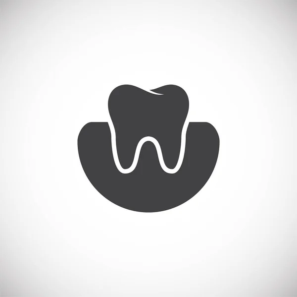 Ícone relacionado ao dente em segundo plano para design gráfico e web. Símbolo de conceito de ilustração criativa para web ou aplicativo móvel . —  Vetores de Stock