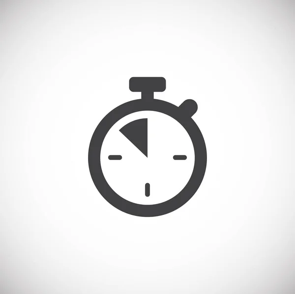 Icona relativa al cronometro sullo sfondo per la grafica e il web design. Simbolo di concetto di illustrazione creativa per app web o mobile . — Vettoriale Stock