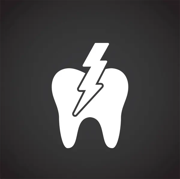 Icono relacionado con los dientes en el fondo para el diseño gráfico y web. Símbolo de concepto de ilustración creativa para web o aplicación móvil . — Vector de stock