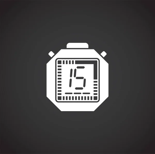 Stoppuhr-bezogenes Symbol im Hintergrund für Grafik- und Webdesign. Kreatives Illustrationskonzept für Web oder mobile App. — Stockvektor