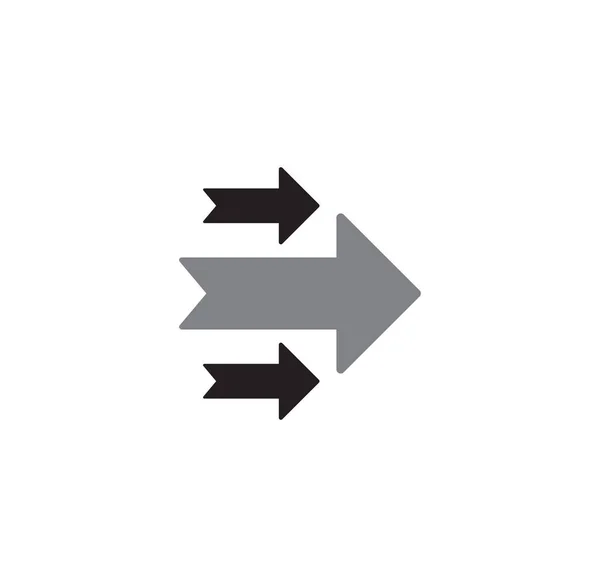 Ikona związana ze strzałkami na tle grafiki i projektowania stron internetowych. Kreatywny symbol ilustracji dla aplikacji webowej lub mobilnej. — Wektor stockowy