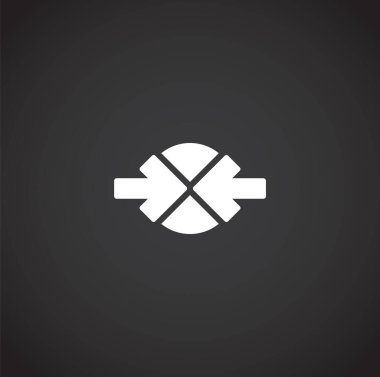 Grafik ve web tasarımı için arka planda okla ilgili simge. Web veya mobil uygulama için yaratıcı illüstrasyon konsepti sembolü.