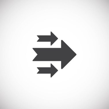 Grafik ve web tasarımı için arka planda okla ilgili simge. Web veya mobil uygulama için yaratıcı illüstrasyon konsepti sembolü.