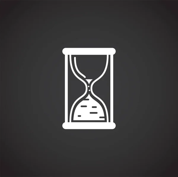 Zand horloge gerelateerde pictogram op de achtergrond voor grafisch en web design. Creatieve illustratie concept symbool voor web of mobiele app. — Stockvector