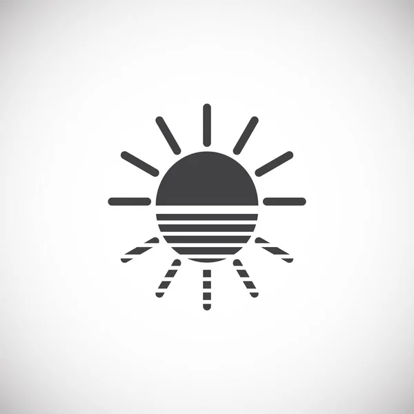 Sunset sunrise ícone relacionado em segundo plano para design gráfico e web. Símbolo de conceito de ilustração criativa para web ou aplicativo móvel . — Vetor de Stock