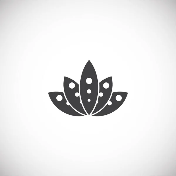 Icono relacionado con el yoga en el fondo para el diseño gráfico y web. Símbolo de concepto de ilustración creativa para web o aplicación móvil . — Vector de stock