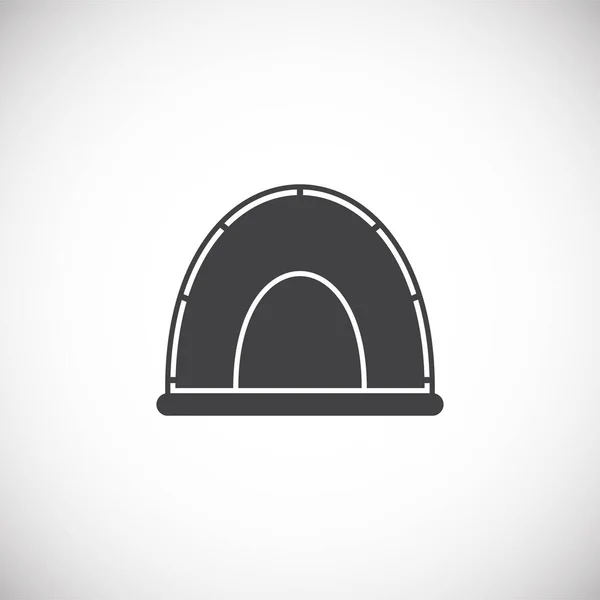 Ikona namiotu na tle grafiki i projektowania stron internetowych. Kreatywny symbol ilustracji dla aplikacji webowej lub mobilnej. — Wektor stockowy