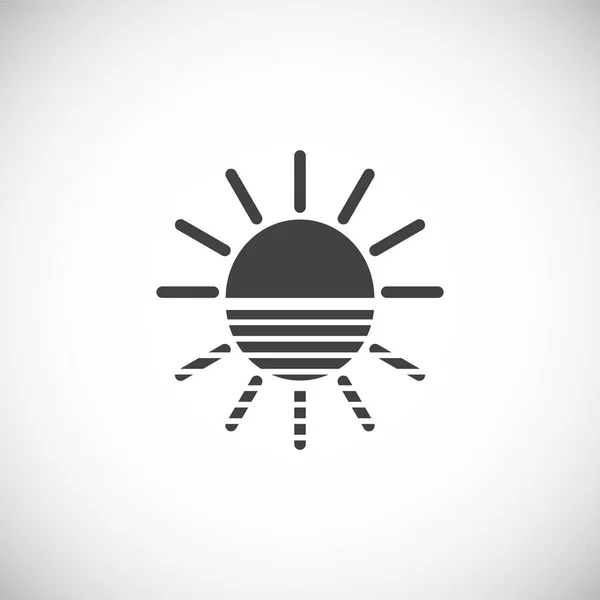 Sunset icono relacionado con la salida del sol en el fondo para el diseño gráfico y web. Símbolo de concepto de ilustración creativa para web o aplicación móvil . — Archivo Imágenes Vectoriales