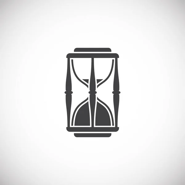 Zand horloge gerelateerde pictogram op de achtergrond voor grafisch en web design. Creatieve illustratie concept symbool voor web of mobiele app. — Stockvector