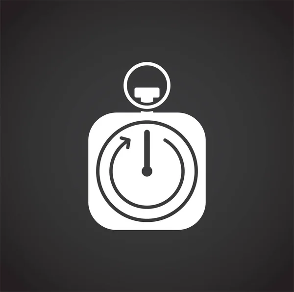 Icona relativa al cronometro sullo sfondo per la grafica e il web design. Simbolo di concetto di illustrazione creativa per app web o mobile . — Vettoriale Stock
