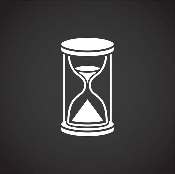 Icono relacionado con el reloj de arena en el fondo para el diseño gráfico y web. Símbolo de concepto de ilustración creativa para web o aplicación móvil . — Archivo Imágenes Vectoriales