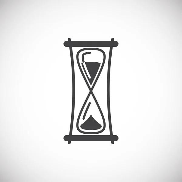Zand horloge gerelateerde pictogram op de achtergrond voor grafisch en web design. Creatieve illustratie concept symbool voor web of mobiele app. — Stockvector