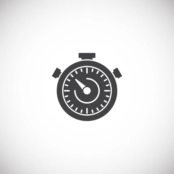 Grafik ve web tasarımı için arka planda Stopwatch ile ilgili simge. Web veya mobil uygulama için yaratıcı illüstrasyon konsepti sembolü. — Stok Vektör