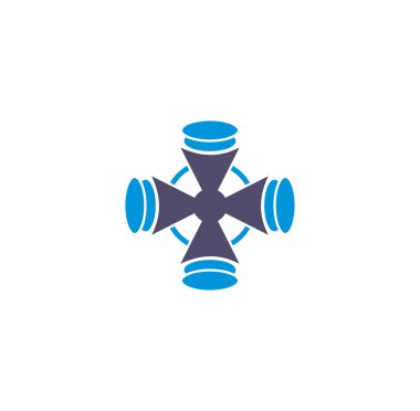 Grafik ve web tasarımı için arka planda çapraz simge. Web veya mobil uygulama için yaratıcı illüstrasyon konsepti sembolü.