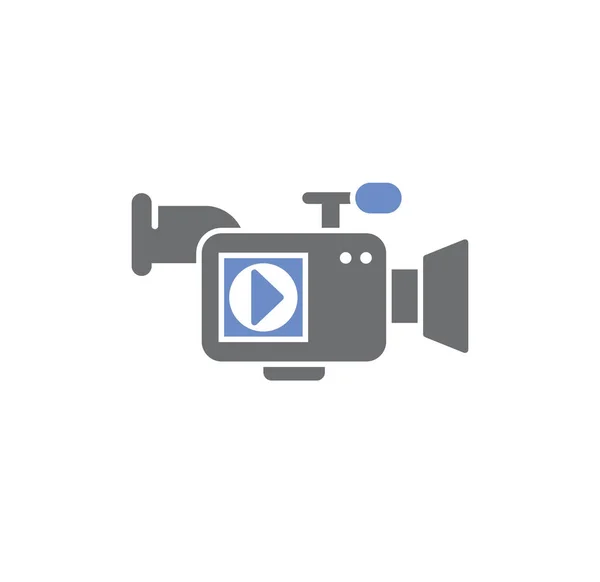 Icona relativa alla videografia su sfondo per grafica e web design. Simbolo di concetto di illustrazione creativa per app web o mobile . — Vettoriale Stock