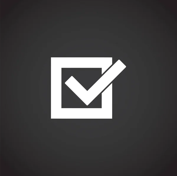Grafik ve web tasarımı için arka plandaki kutucuk simgesini işaretleyin. Web veya mobil uygulama için yaratıcı illüstrasyon konsepti sembolü.