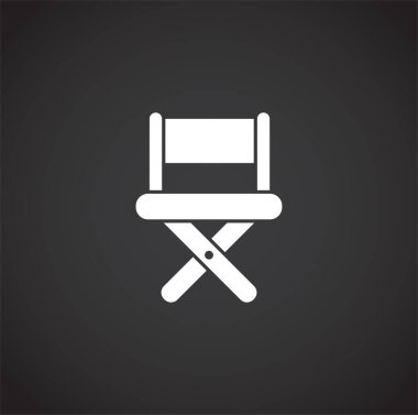 Grafik ve web tasarımı için arka planda sinemayla ilgili simge. Web veya mobil uygulama için yaratıcı illüstrasyon konsepti sembolü.