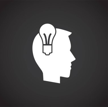 Grafik ve web tasarımı için arka planda yaratıcılık ve ilhamla ilgili ikon. Web veya mobil uygulama için yaratıcı illüstrasyon konsepti sembolü.