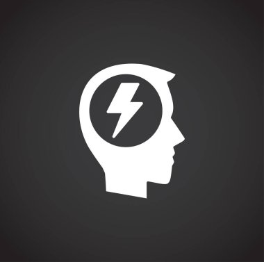 Grafik ve web tasarımı için arka planda yaratıcılık ve ilhamla ilgili ikon. Web veya mobil uygulama için yaratıcı illüstrasyon konsepti sembolü.