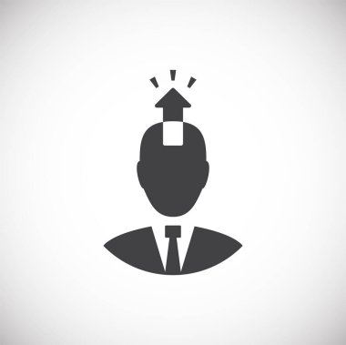 Grafik ve web tasarımı için arka planda yaratıcılık ve ilhamla ilgili ikon. Web veya mobil uygulama için yaratıcı illüstrasyon konsepti sembolü.