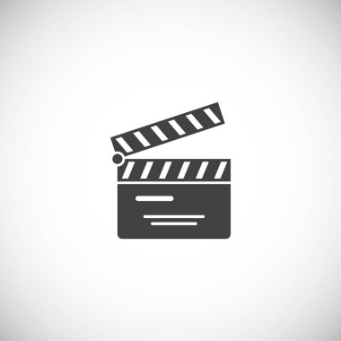 Grafik ve web tasarımı için arka planda sinemayla ilgili simge. Web veya mobil uygulama için yaratıcı illüstrasyon konsepti sembolü.