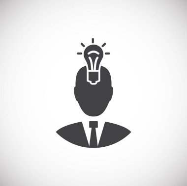 Grafik ve web tasarımı için arka planda yaratıcılık ve ilhamla ilgili ikon. Web veya mobil uygulama için yaratıcı illüstrasyon konsepti sembolü.