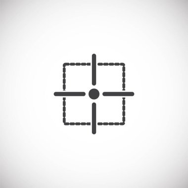 Grafik ve web tasarımı için arka planda ilgili simgeyi hedef al. Web veya mobil uygulama için yaratıcı illüstrasyon konsepti sembolü.