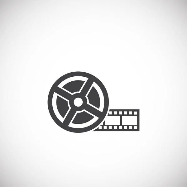 Cinema gerelateerde pictogram op de achtergrond voor grafisch en web design. Creatieve illustratie concept symbool voor web of mobiele app. — Stockvector