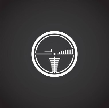 Grafik ve web tasarımı için arka planda ilgili simgeyi hedef al. Web veya mobil uygulama için yaratıcı illüstrasyon konsepti sembolü.