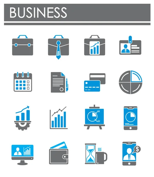 Business related icons set on background for graphic and web design. Creative illustration concept symbol for web or mobile app. — Stock Vector