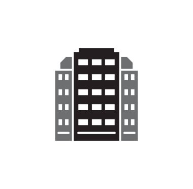 Grafik ve web tasarımı için arka planda emlak ile ilgili simge. Web veya mobil uygulama için yaratıcı illüstrasyon konsepti sembolü.