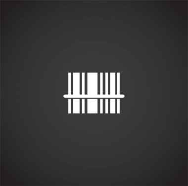 Grafik ve web tasarımı için arkaplanda barkodla ilgili simge. Web veya mobil uygulama için yaratıcı illüstrasyon konsepti sembolü.