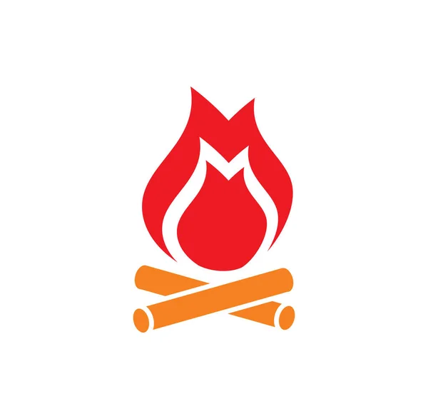 Icono relacionado con el fuego en el fondo para el diseño gráfico y web. Símbolo de concepto de ilustración creativa para web o aplicación móvil . — Vector de stock