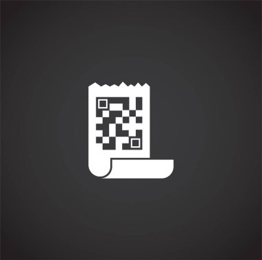 Grafik ve web tasarımı için arkaplanda barkodla ilgili simge. Web veya mobil uygulama için yaratıcı illüstrasyon konsepti sembolü.