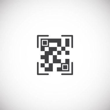 Grafik ve web tasarımı için arkaplanda barkodla ilgili simge. Web veya mobil uygulama için yaratıcı illüstrasyon konsepti sembolü.