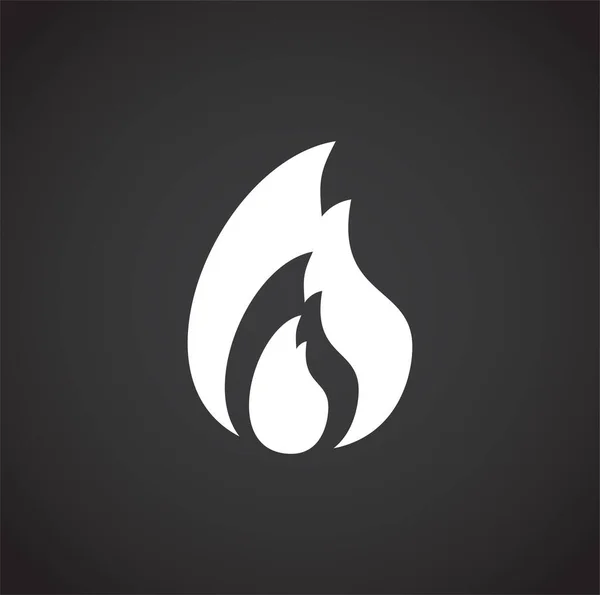 Ikona pożarowa na tle grafiki i projektowania stron internetowych. Kreatywny symbol ilustracji dla aplikacji webowej lub mobilnej. — Wektor stockowy