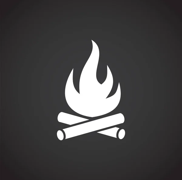 Feuer bezogene Symbole im Hintergrund für Grafik- und Webdesign. Kreatives Illustrationskonzept für Web oder mobile App. — Stockvektor