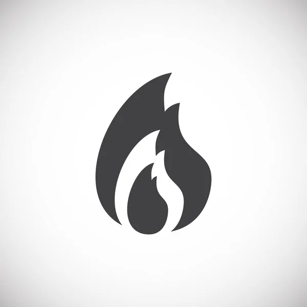 Icono relacionado con el fuego en el fondo para el diseño gráfico y web. Símbolo de concepto de ilustración creativa para web o aplicación móvil . — Vector de stock