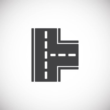 Grafik ve web tasarımı için arkaplanda yol ile ilgili simge. Web veya mobil uygulama için yaratıcı illüstrasyon konsepti sembolü.