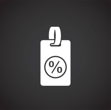 Grafik ve web tasarımı için arka planda etiketle ilgili simge. Web veya mobil uygulama için yaratıcı illüstrasyon konsepti sembolü.