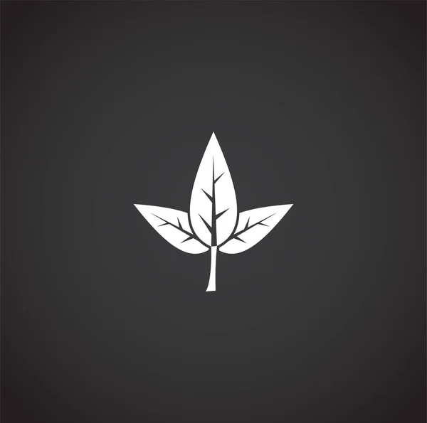 리프 관련 아이콘 (Leaf related icon) 은 그래픽 과 웹 디자인을 위한 배경에 있다. 웹이나 모바일 앱을 위한 크리에이티브 일러스트 컨셉 심볼. — 스톡 벡터