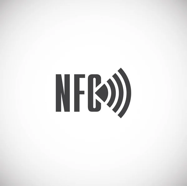 Grafik ve web tasarımı için arka planda NFC ile ilgili simge. Web veya mobil uygulama için yaratıcı illüstrasyon konsepti sembolü.