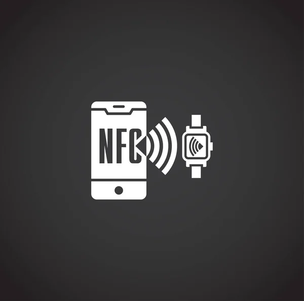 NFC kapcsolódó ikon háttér grafikai és web design. Kreatív illusztráció koncepció szimbólum web vagy mobil alkalmazás. — Stock Vector