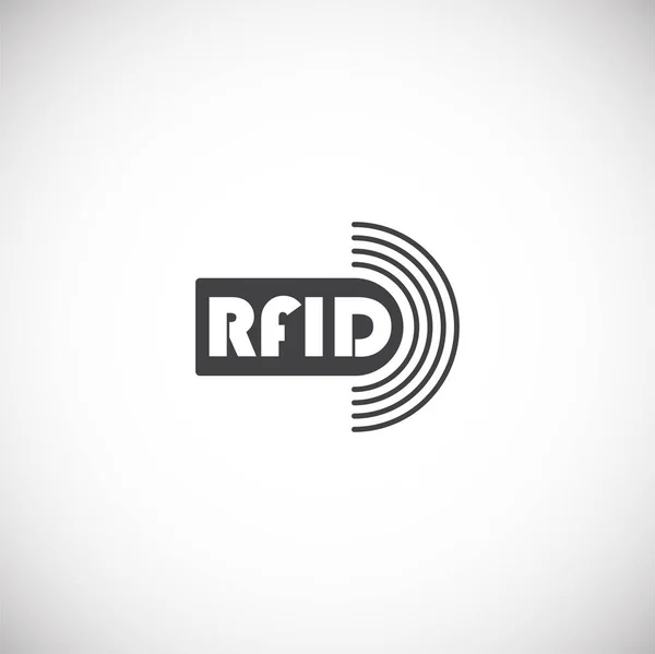 RFID 관련 아이콘은 그래픽 및 웹 디자인을 위한 배경에 있다. 웹이나 모바일 앱을 위한 크리에이티브 일러스트 컨셉 심볼. — 스톡 벡터