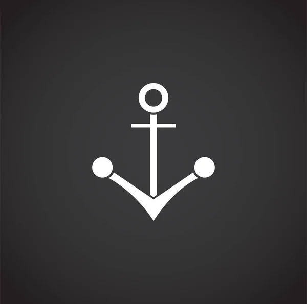 Icona di ancoraggio su sfondo per grafica e web design. Simbolo di concetto di illustrazione creativa per app web o mobile . — Vettoriale Stock