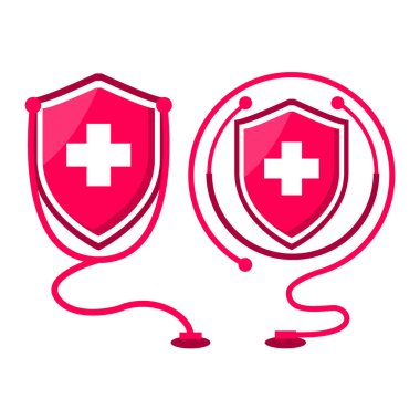 Bağışıklık sisteminin vektör simgesi. Bağışıklık. Sağlık bakteri virüslerinin korunması. İnsan mikroplarının tıbbi olarak önlenmesi