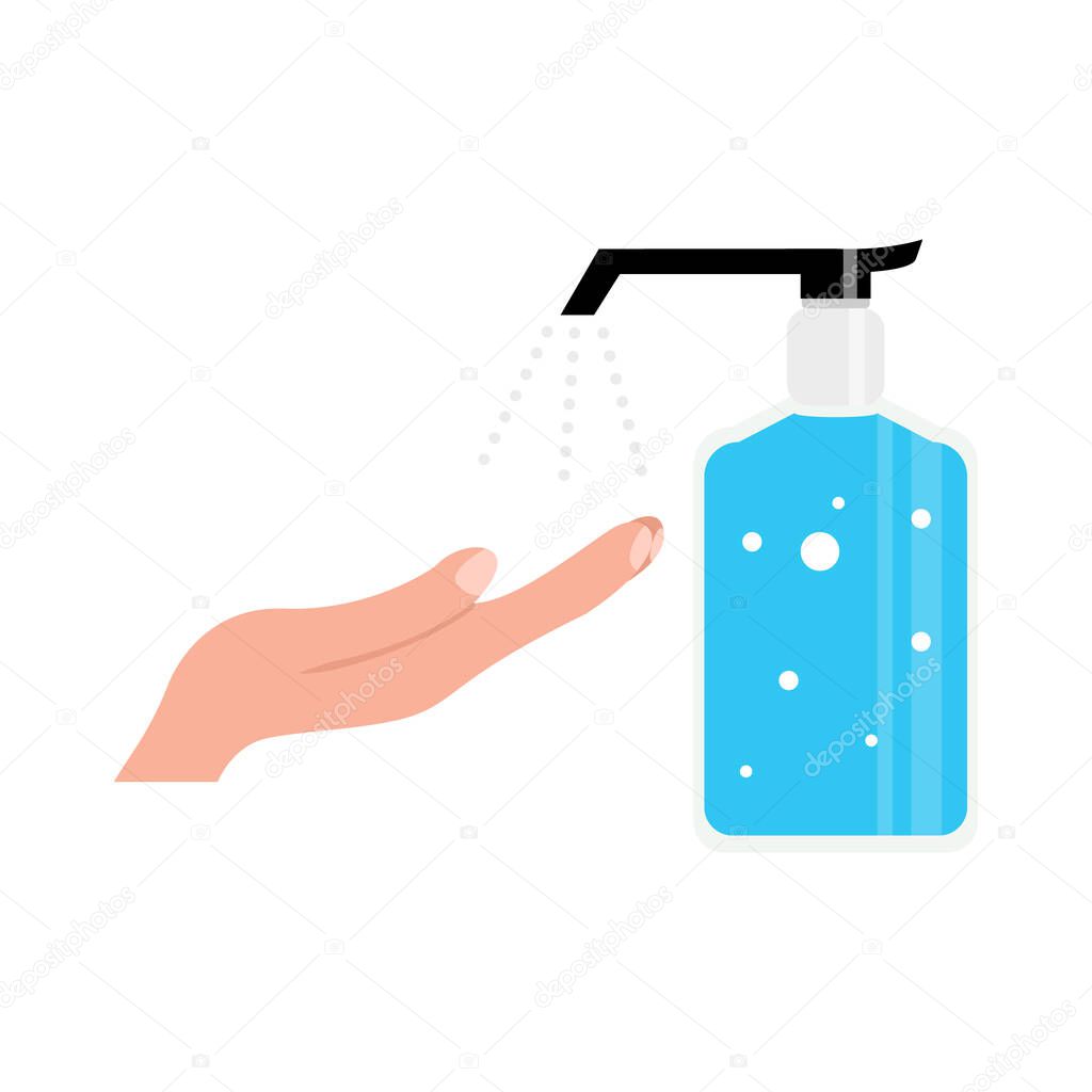 Hand sanitizers. Alcohol rub sanitizers kill most bacteria, fungi and stop some viruses such as coronavirus. Hygiene product. Covid-19 spread prevention.