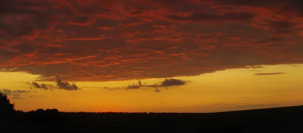 red sunset after a hot day