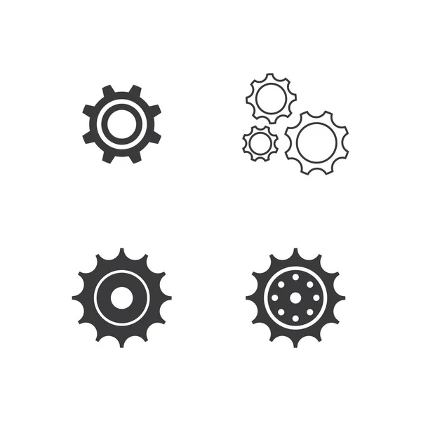 Gear Logo Template-Vektor — Stockvektor